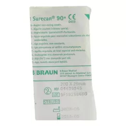 SURECAN Uosto kaniulė 20 Gx25 mm kampu, 1 vnt