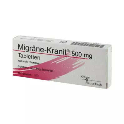 MIGRÄNE KRANIT 500 mg tabletės, 10 vnt