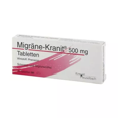 Migrena Kranit 500 mg tabletės, 20 vnt Migrena Kranit 500 mg tabletės, 20 vnt