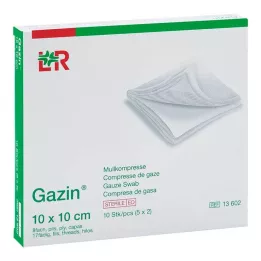 GAZIN Kompaktinė marlė 10x10 cm sterili 8 kartus, 5X2 vnt