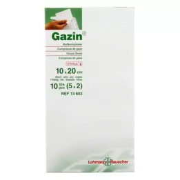 GAZIN Kompaktinė marlė 10x20 cm sterili 8 kartus, 5X2 vnt
