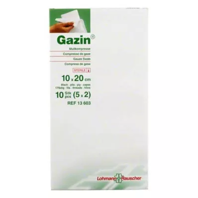GAZIN Kompaktinė marlė 10x20 cm sterili 8 kartus, 5X2 vnt