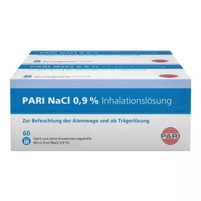 PARI NaCl inhaliacinio tirpalo ampulės, 120X2,5 ml PARI NaCl inhaliacinio tirpalo ampulės, 120X2,5 ml