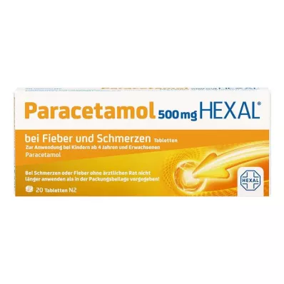 PARACETAMOL 500 mg HEXAL nuo karščiavimo ir skausmo Tabletės, 20 vnt PARACETAMOL 500 mg HEXAL nuo karščiavimo ir skausmo Tabletės, 20 vnt