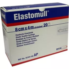 ELASTOMULL 8 cmx4 m elastinė fiksavimo juosta 2101, 20 vnt