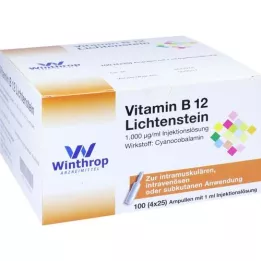 VITAMIN B12 1000 μg Lichtenšteino ampulės, 100X1 ml