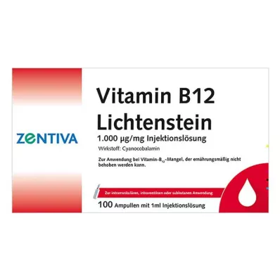 VITAMIN B12 1000 μg Lichtenšteino ampulės, 100X1 ml VITAMIN B12 1000 μg Lichtenšteino ampulės, 100X1 ml