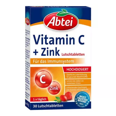 ABTEI Vitamino C ir cinko pastilės, 30 vnt