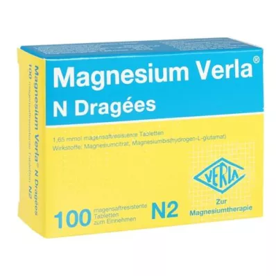 MAGNESIUM VERLA N Dengtos tabletės, 100 vnt