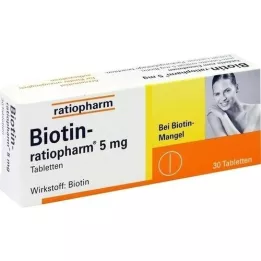 BIOTIN-RATIOPHARM 5 mg tabletės, 30 vnt