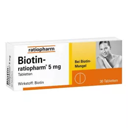 BIOTIN-RATIOPHARM 5 mg tabletės, 30 vnt