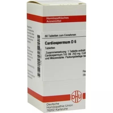 CARDIOSPERMUM D 6 tabletės, 80 kapsulių