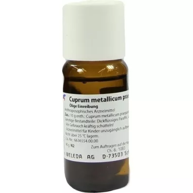 CUPRUM METALLICUM praep.0,4 % aliejinis linimentas, 40 g