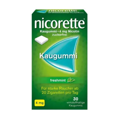 NICORETTE 4 mg šviežių mėtų kramtomoji guma, 30 vnt