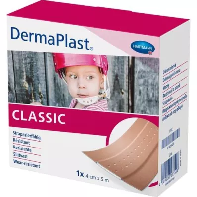 DERMAPLAST CLASSIC Žaizdų gipsas 4 cmx5 m, 1 vnt