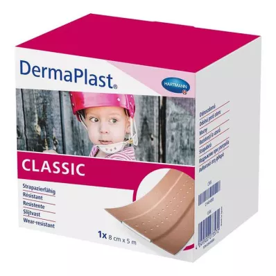 DERMAPLAST CLASSIC Žaizdų gipsas 8 cmx5 m, 1 vnt