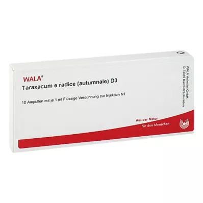 TARAXACUM E Rad.autumnale D 3 ampulės, 10X1 ml