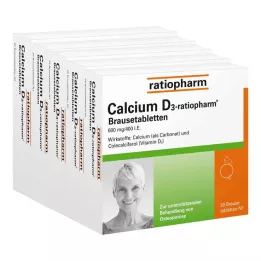 CALCIUM D3-ratiopharm putojančios tabletės, 100 vnt
