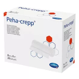 PEHA CREPP Fiksacinis tvarstis 8 cmx4 m, 20 vnt