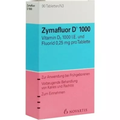 ZYMAFLUOR D 1000 tablečių, 90 kapsulių