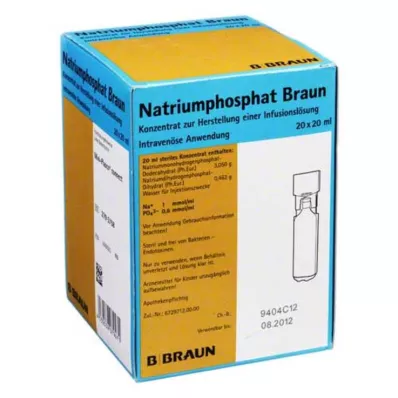 Sodium phosphate Braun Mpc infuzinio tirpalo koncentratas, 20x20 ml