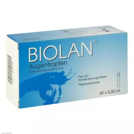 BIOLAN Akių lašai, vienadozės pipetės, 60X0,35 ml