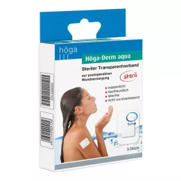 HÖGA-DERM aqua ste.transp.tvarstis.su.žaizdos.anga.5x7 cm, 5 vnt