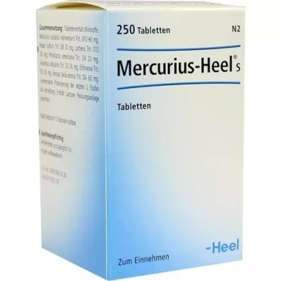 MERCURIUS HEEL S tabletės, 250 vnt