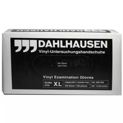 Vinilinės pirštinės be pudros dydis XL, 100 vnt