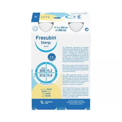 FRESUBIN ENERGY DRINK Vanilės gertuvė, 4X200 ml