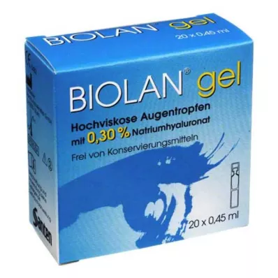 BIOLAN Geliniai akių lašai, 20X0,45 ml BIOLAN Geliniai akių lašai, 20X0,45 ml