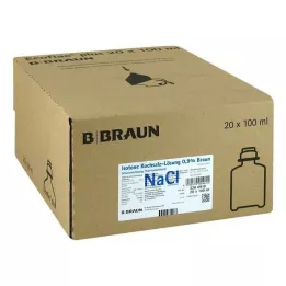 ISOTONE 0,9 % fiziologinis tirpalas Braun Ecoflac Plus, 20X100 ml