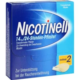 NICOTINELL 14 mg/24 val. pleistras 35 mg, 7 vnt