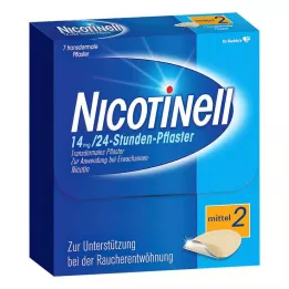 NICOTINELL 14 mg/24 val. pleistras 35 mg, 7 vnt
