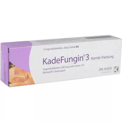 KADEFUNGIN 3 Combip.20 g kremo+3 makšties tabletės, 1 vnt