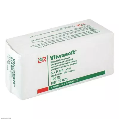 VLIWASOFT Neaustiniai kompresai 5x5 cm nesterilūs 4l, 100 vnt VLIWASOFT Neaustiniai kompresai 5x5 cm nesterilūs 4l, 100 vnt