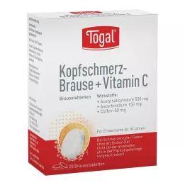 TOGAL Headache Effervescent + Vit.C Effervescent tabletės, 20 kapsulių