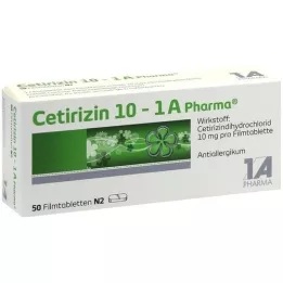 CETIRIZIN 10-1A Comprimate farmaceutice filmate, 50 buc