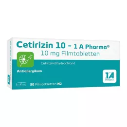 CETIRIZIN 10-1A Comprimate farmaceutice filmate, 50 buc