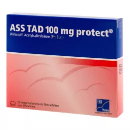 ASS TAD 100 mg apsauginės plėvele dengtos tabletės, 50 vnt