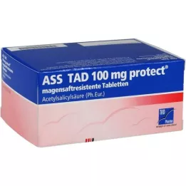 ASS TAD 100 mg apsauginės plėvele dengtos tabletės, 100 vnt