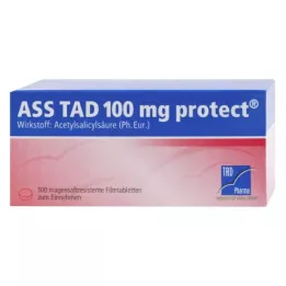 ASS TAD 100 mg apsauginės plėvele dengtos tabletės, 100 vnt