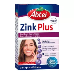 ABTEI Cinkas plius maistinių medžiagų kapsulės, 32 kapsulės