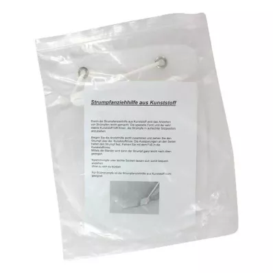 STRUMPFANZIEHHILFE Plastic cu curea, 1 buc
