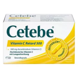 CETEBE Vitamino C pailginto atpalaidavimo kapsulės 500 mg, 120 vnt