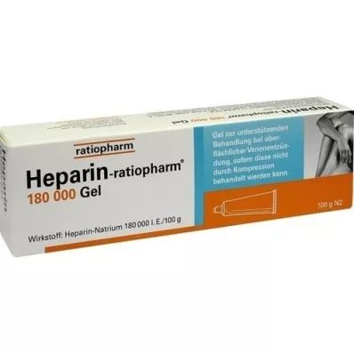 HEPARIN-RATIOPHARM 180 000 I.U. gelio, 100 g