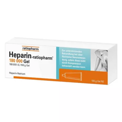 HEPARIN-RATIOPHARM 180 000 I.U. gelio, 100 g