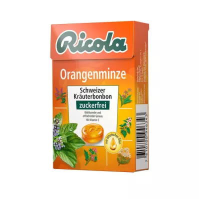 RICOLA o.Z.Box oranžiniai mėtų saldainiai, 50 g RICOLA o.Z.Box oranžiniai mėtų saldainiai, 50 g