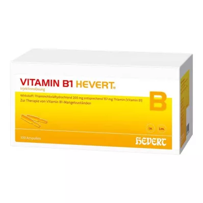 VITAMIN B1 HEVERT ampulės, 100 vnt VITAMIN B1 HEVERT ampulės, 100 vnt