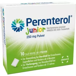 PERENTEROL Junior 250 mg miltelių paketėlis, 10 vnt
